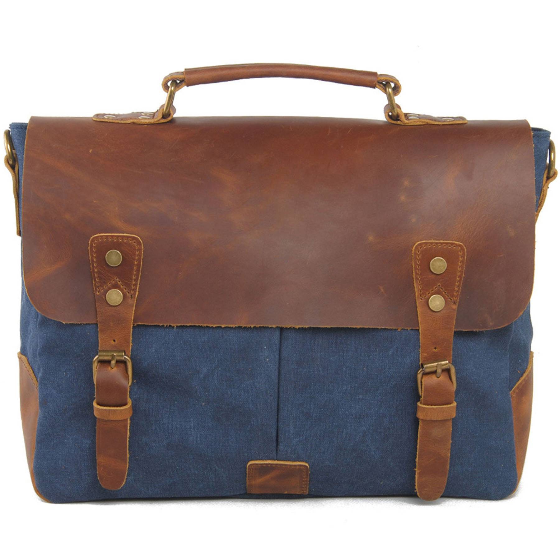 Canvas with leather Messenger bag 1
