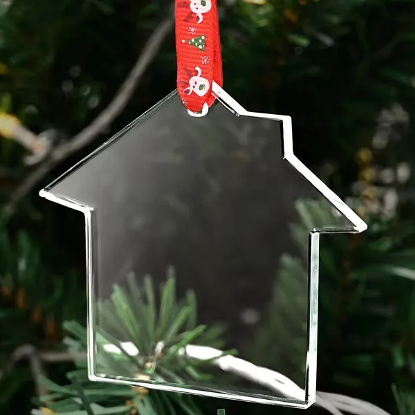 Crystal House Shaped Christmas Ornament 2