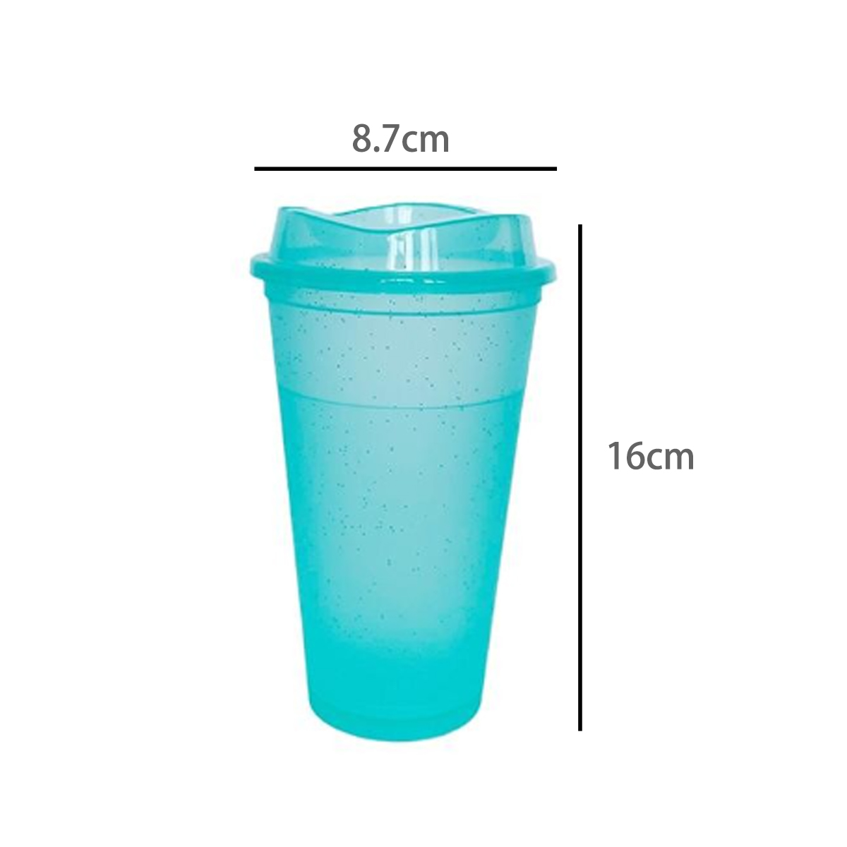 16Oz. Plastic Shaker Cup with Flip Lid in Assorted Colors 2