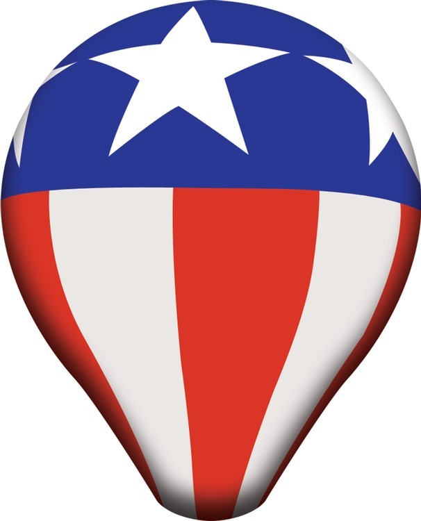 Helium Hot Air Inflatable 11'Dia. Balloon, Red, 3 Colors 2