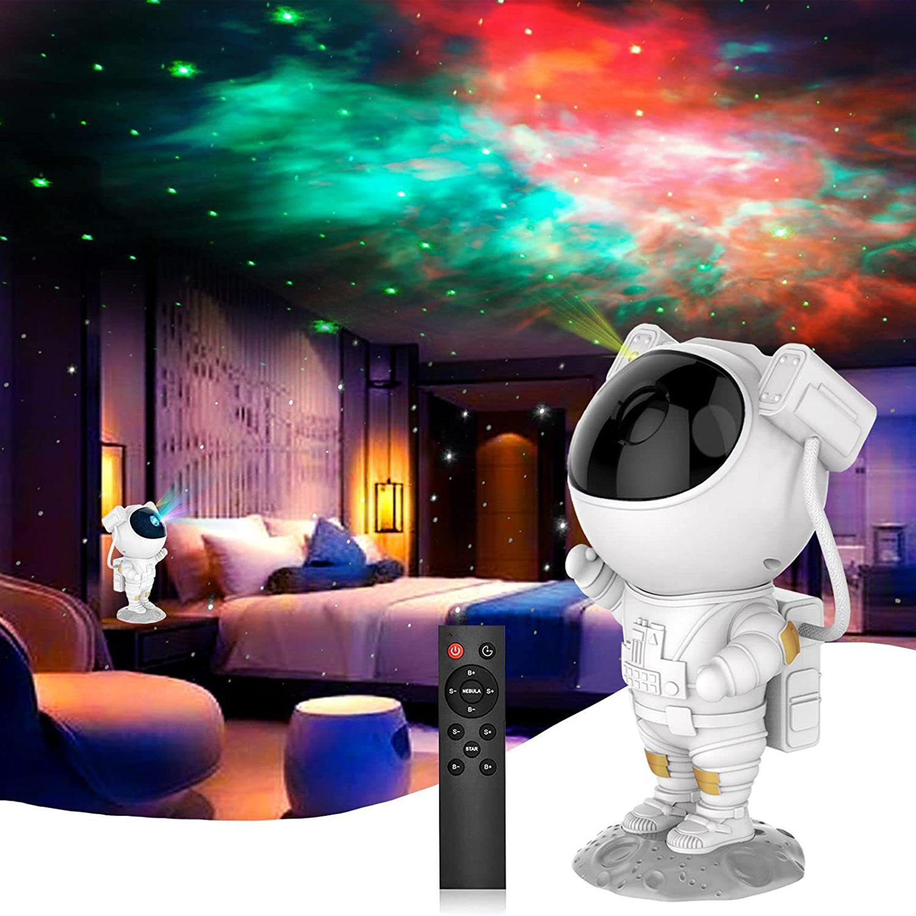 Astronaut Star Projector Galaxy Night Light 4