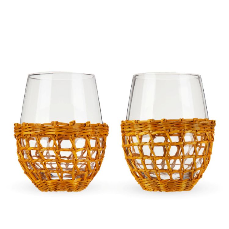 Twine Living® Island Stemless Wine Glass, set of 2 5