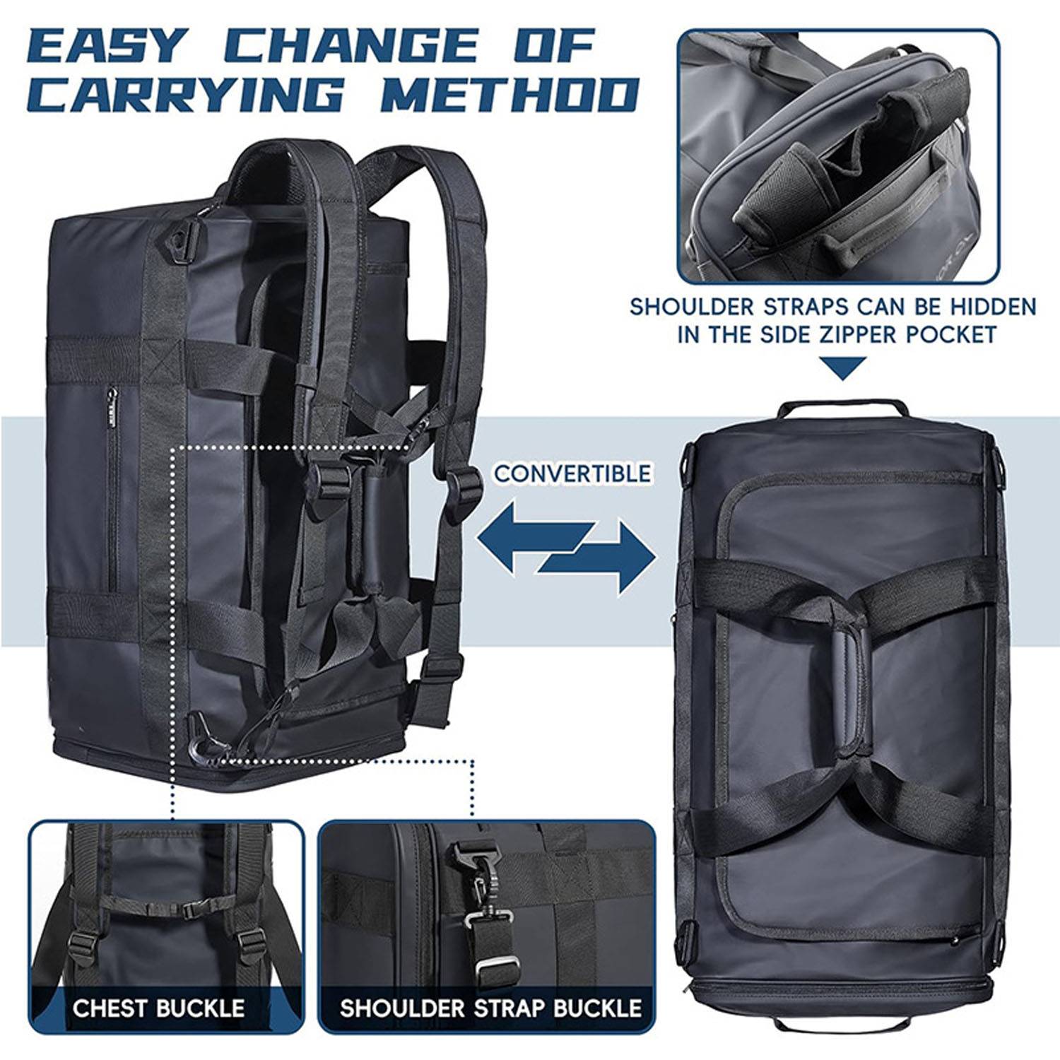 Large Capacity Waterproof Oxford Backpack Duffel Bag 5