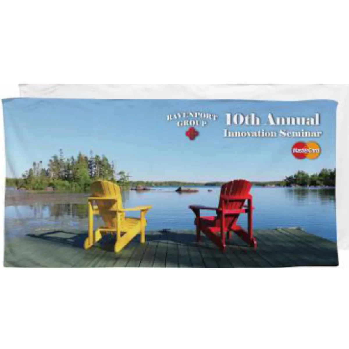 Sublimated Stock Design By The Lake Beach Towel 2