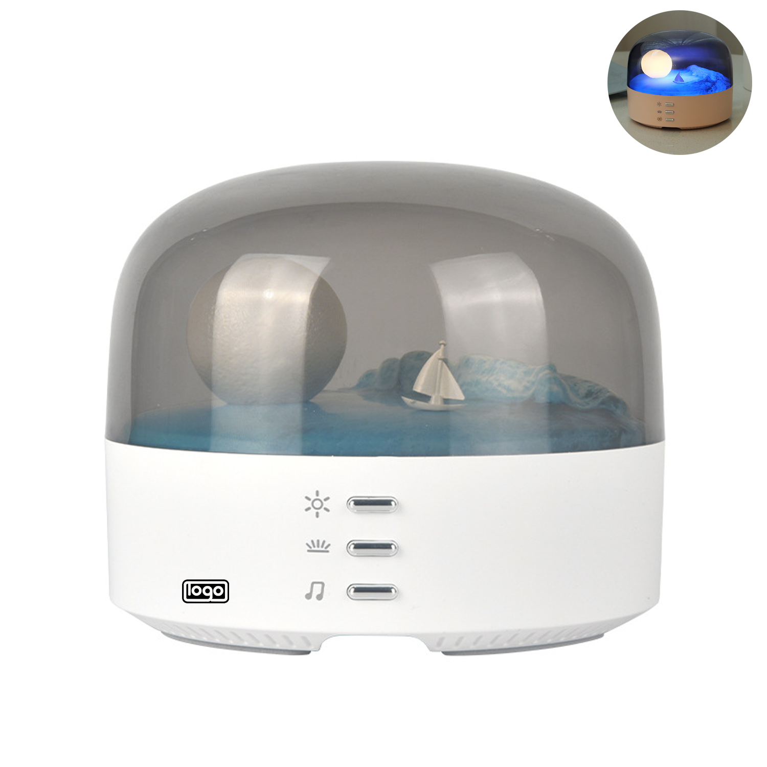 Creative Moon Rechargeable Bluetooth Speaker Led Night Light
