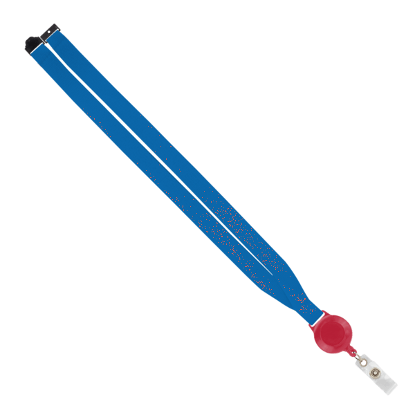 IMPORT 3/4" Polyester Lanyard with Retractable Badge Reel and IPH7 back of neck convenience release. 187