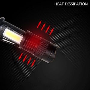 Portable Mini Zoom Function LED Flashlight with Clip 11