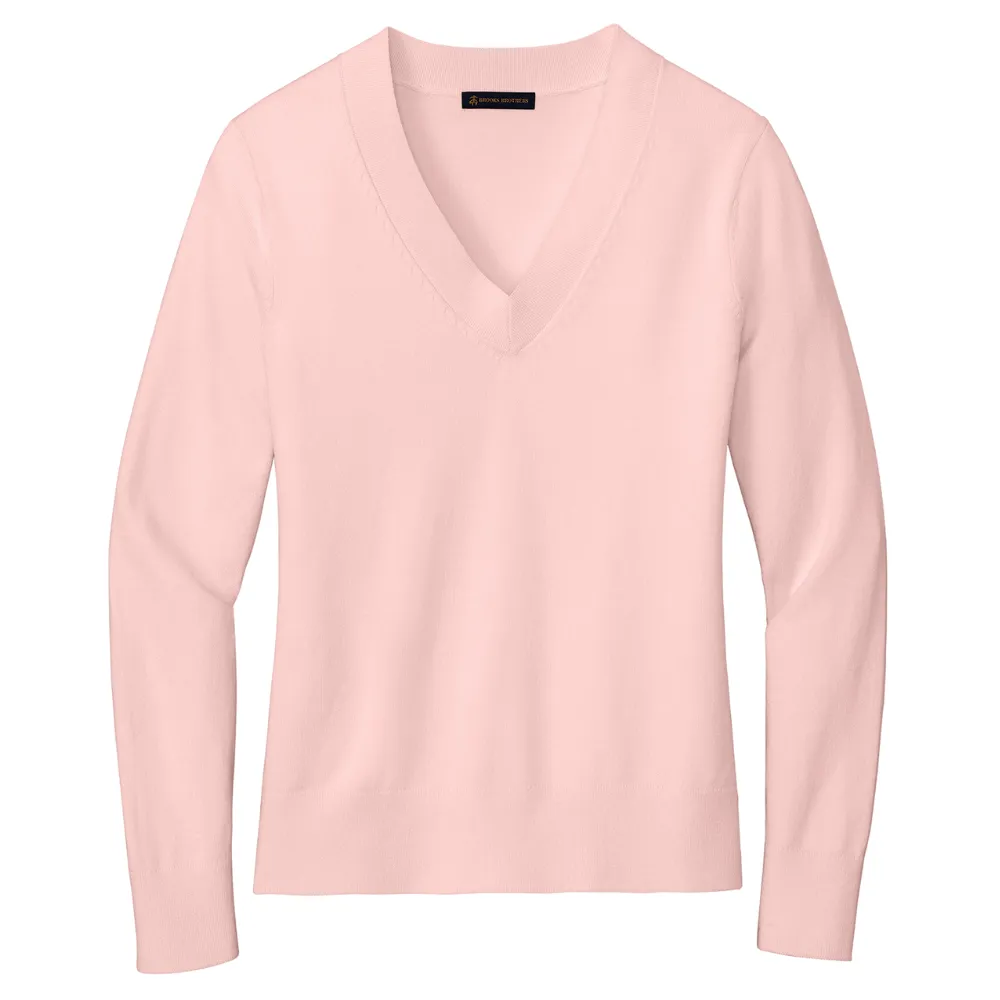 Brooks Brothers(R) Women's Cotton Stretch V-Neck Sweater 6