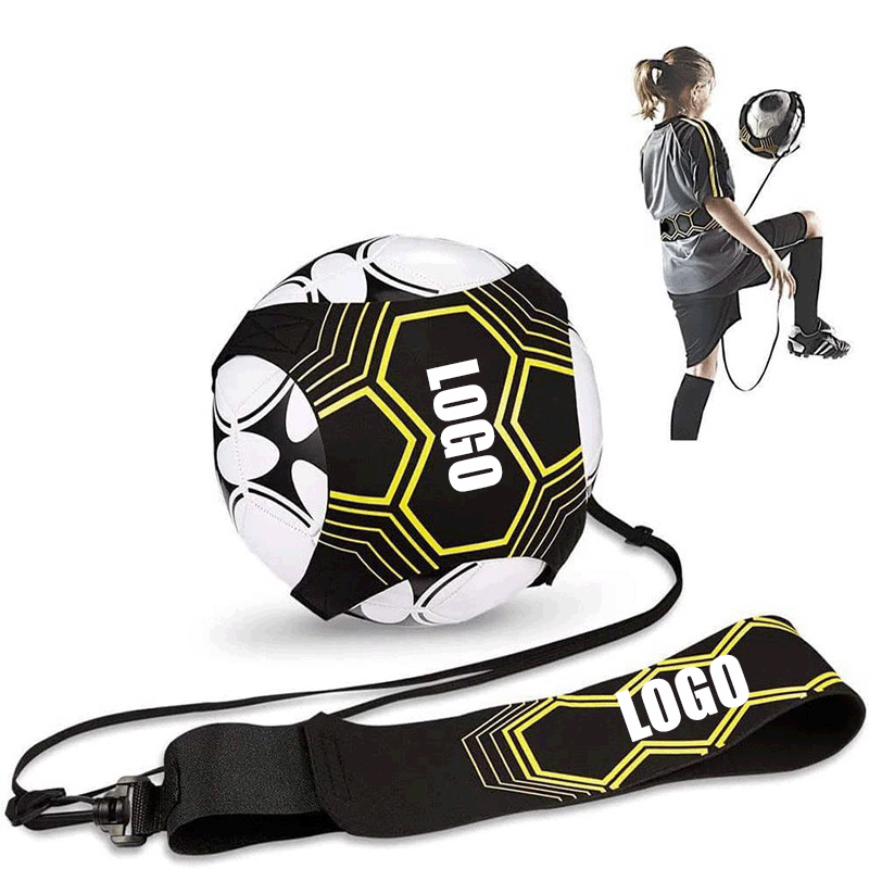 Football Kick Throw Solo Practice Training Aid with Adjustable Belt Elastic Rope 1