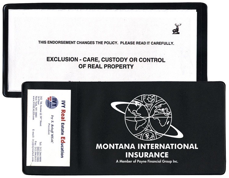 Large Policy Holder with Extra Pocket (open on short side) 2