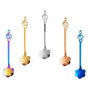 5.19 Inch Music Note Lotus Coffee Spoon 6