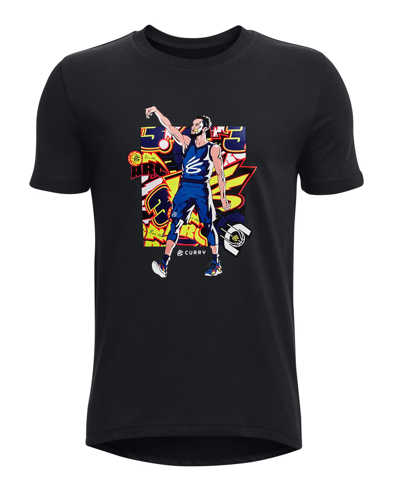 Curry Multi Animated Boys' Short Sleeve 1