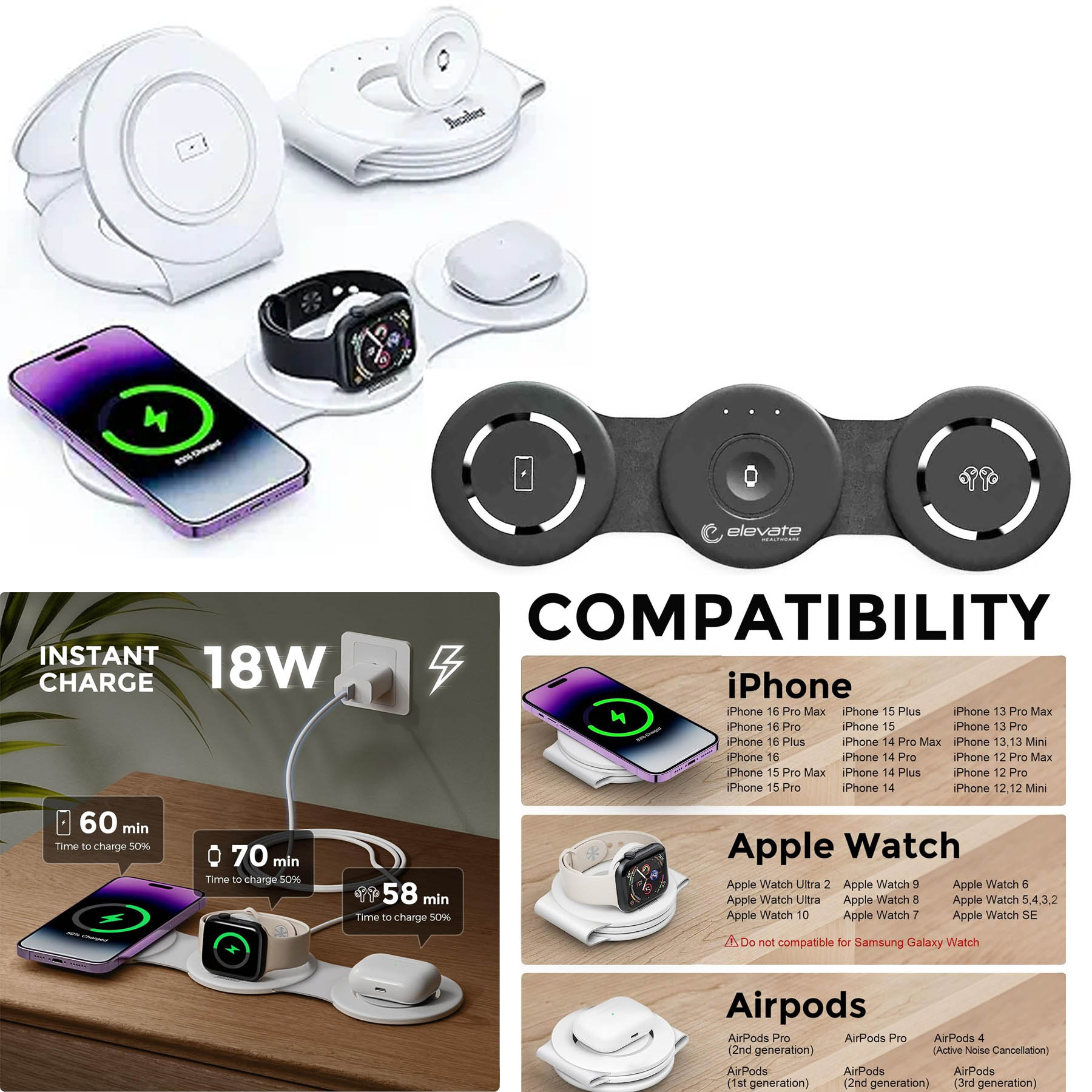 iBank ® 3-in-1 MagSafe Compatible Charging Station 1
