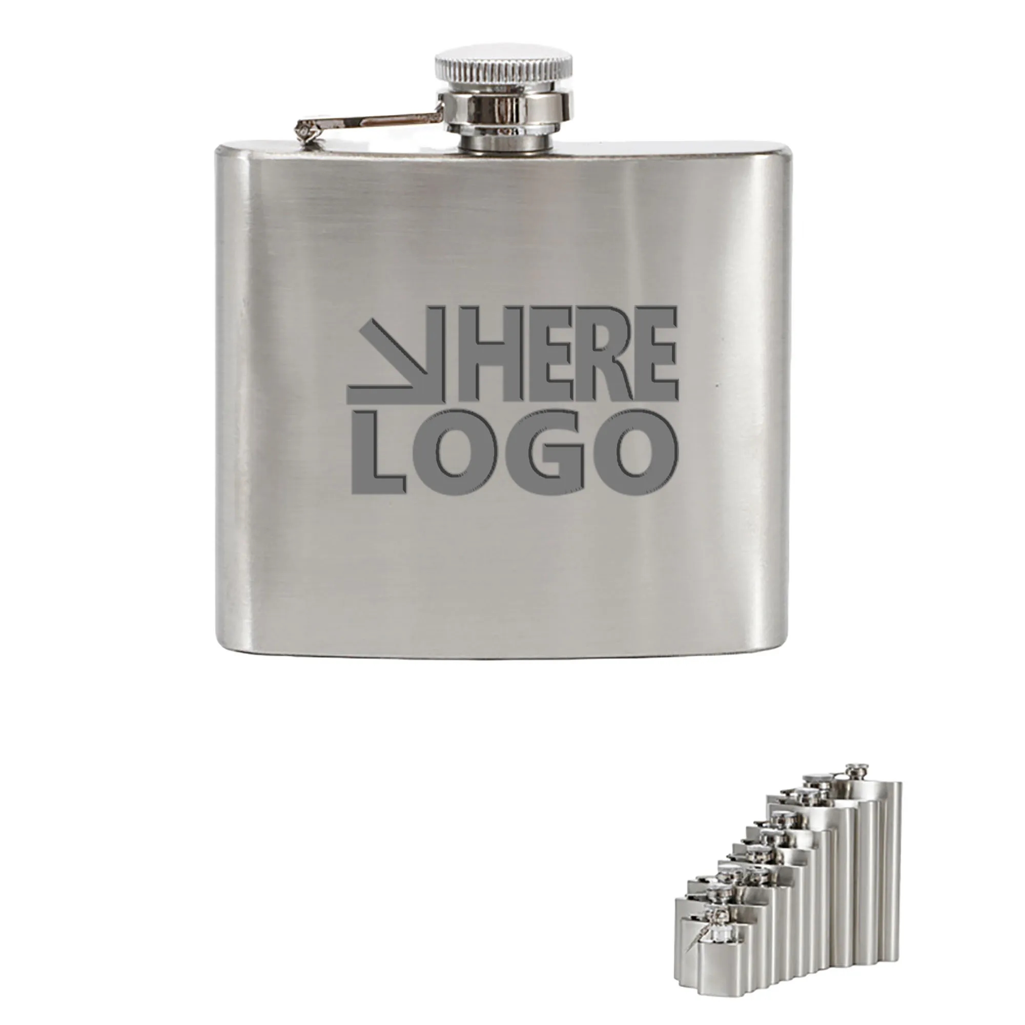 6 Oz Stainless Steel Hip Flask MOQ 50 PCS