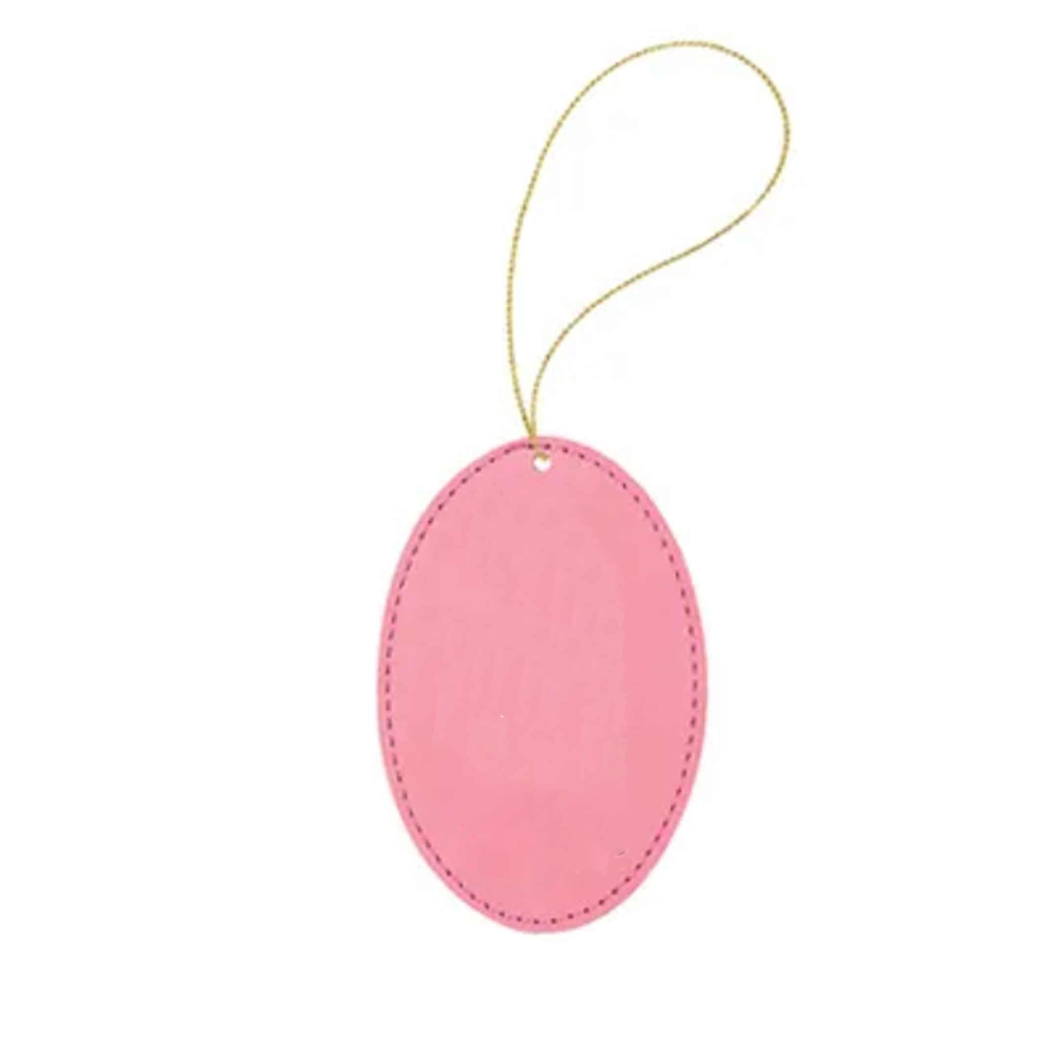 Leather Christmas Oval Shaped Hanging Ornament 7