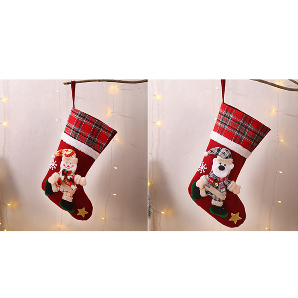 Large Christmas Candy Sock Gift Bag, custom tote bag with logo imprint 3