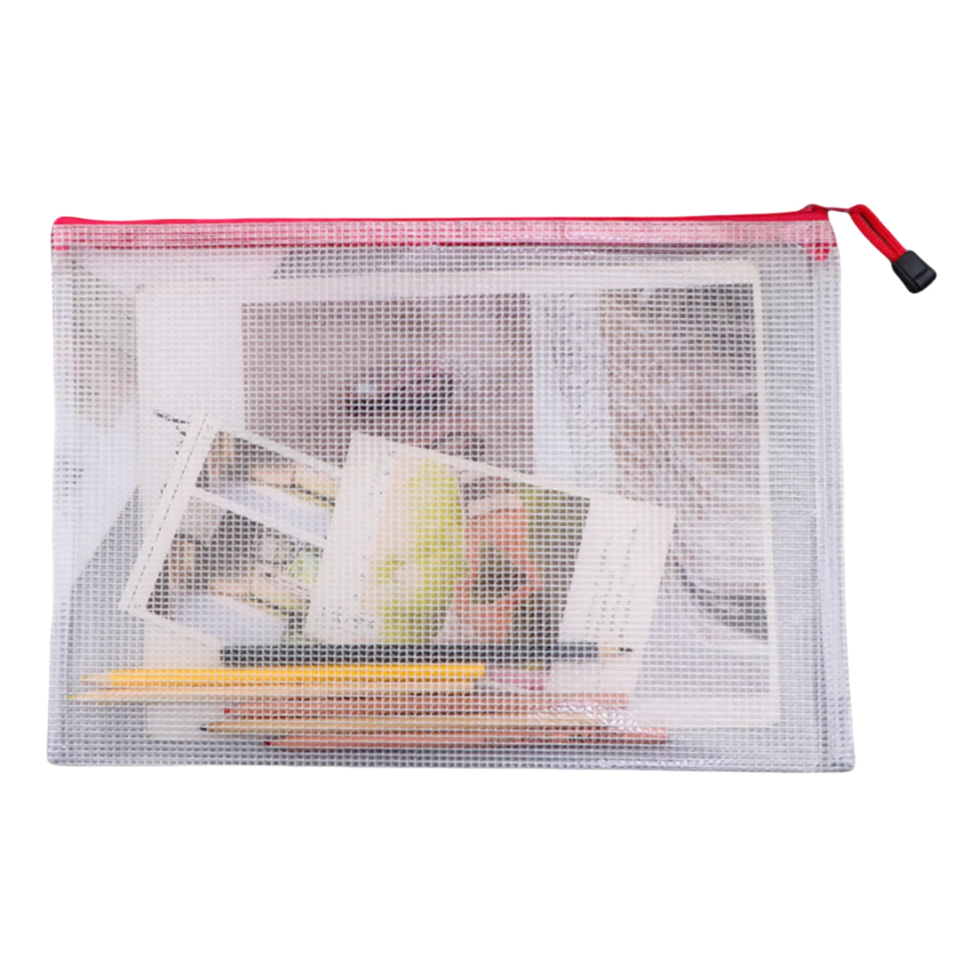 A4 Transparent Mesh Zipper Document Bag 13