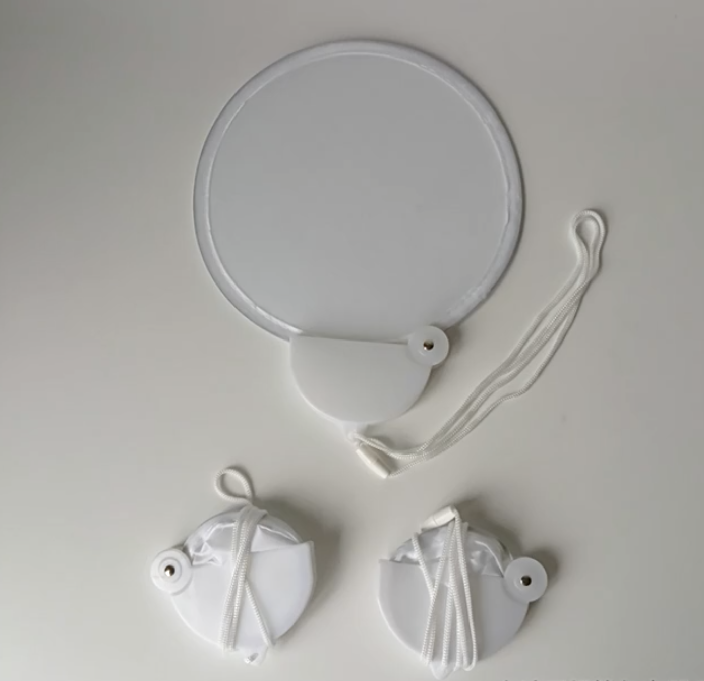 Foldable Round Fan with Handle & lanyard 6