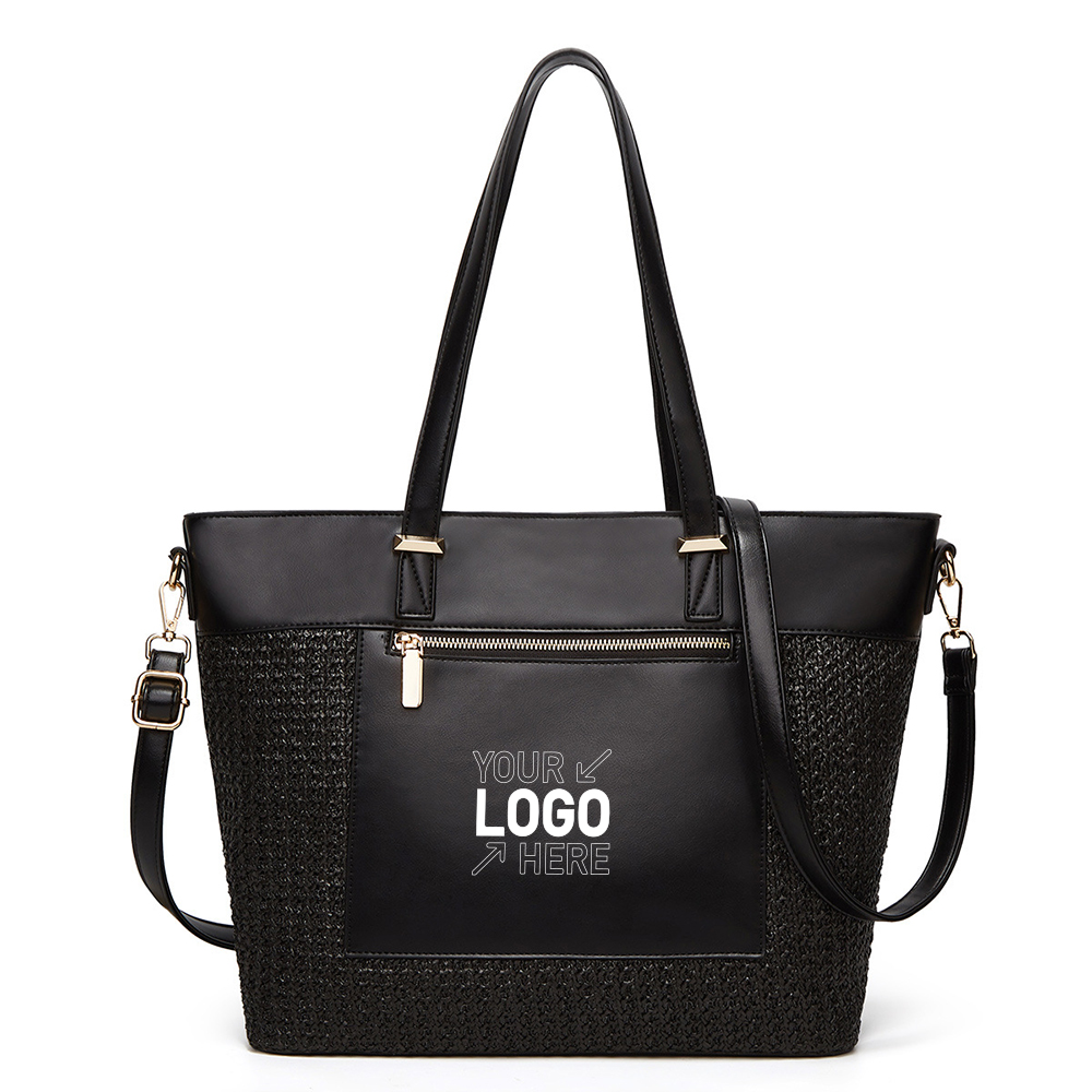 Large Beach Summer Shoulder Tote Bag Pu, custom tote bag with logo imprint 7