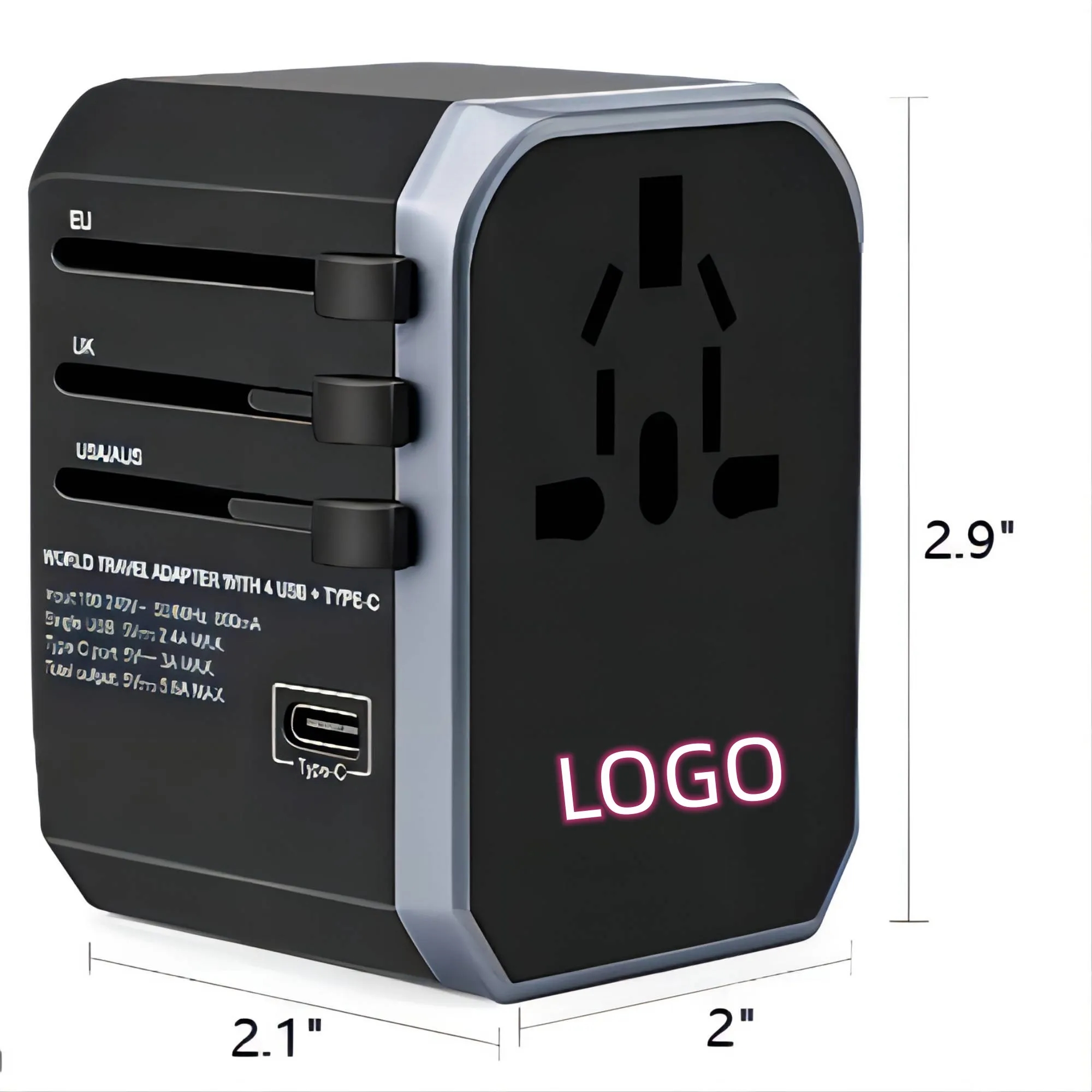 Full Color Advanced Universal Travel Adapter Wall Charger