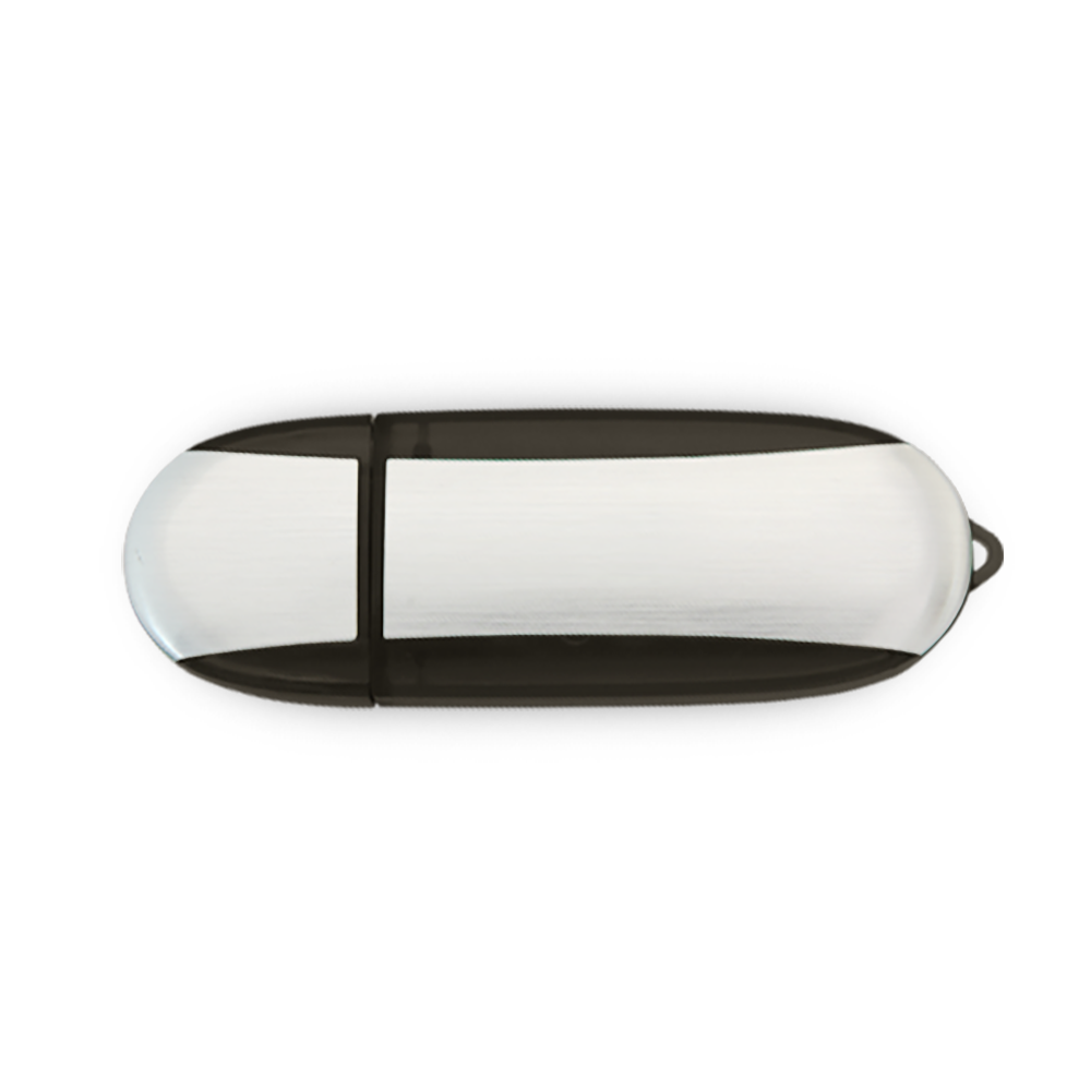 Lemont Brushed Aluminum Oval USB - Simports 12