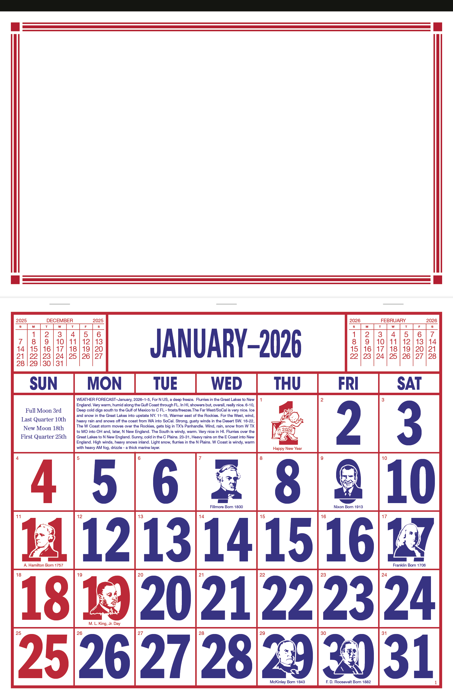Skinner & Kennedy™ Apron Style Calendar