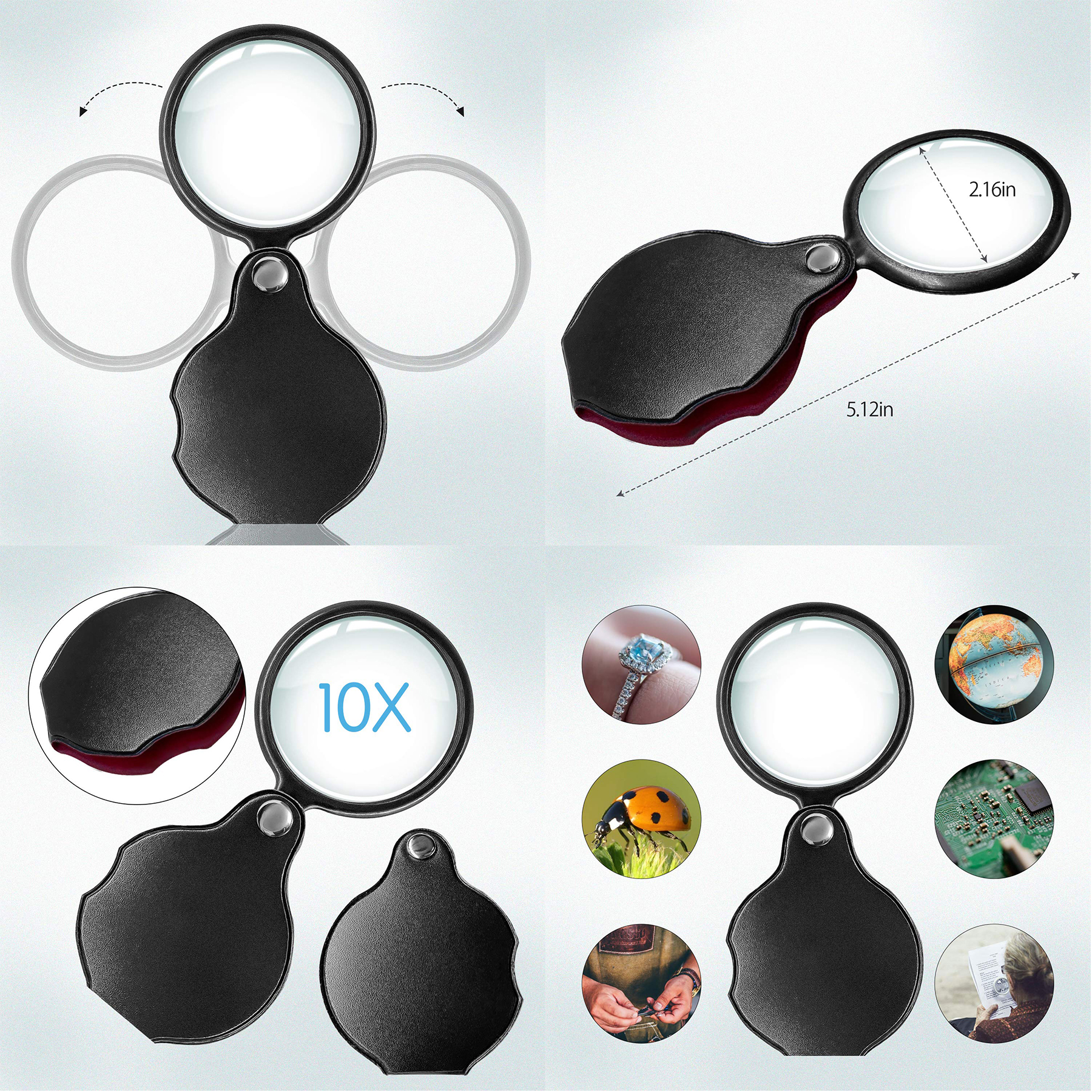 10x Small Pocket Magnify Glass 2