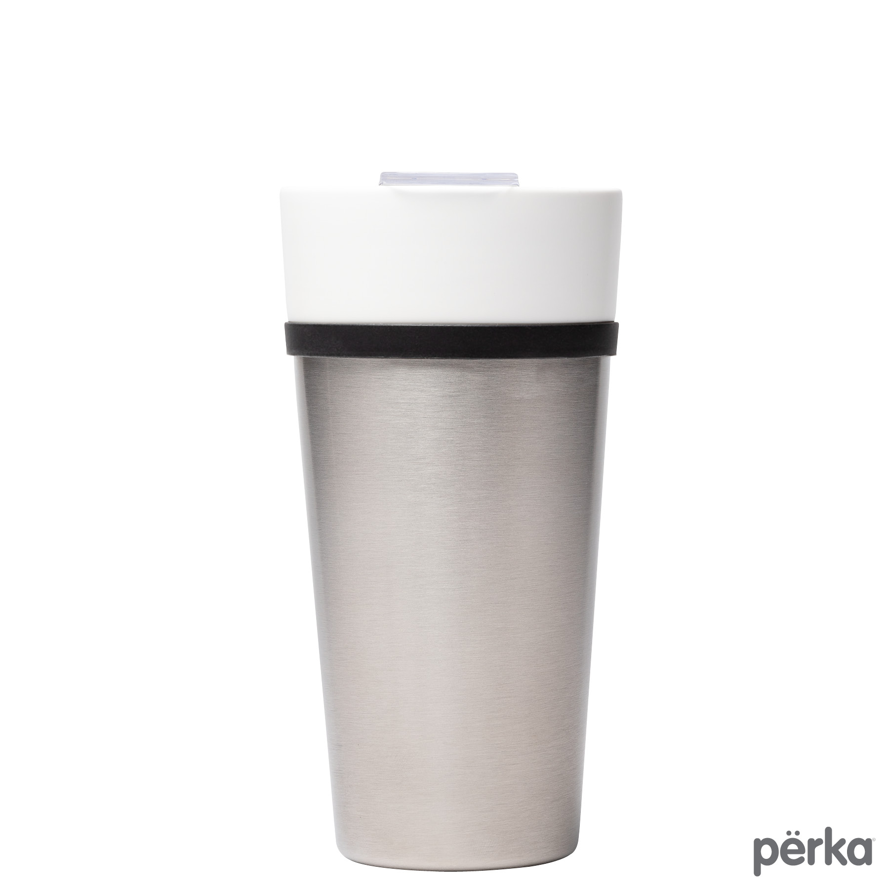 Perka® Linden 14 oz. Double Wall Ceramic Tumbler w/  Stainless Steel Outer 15