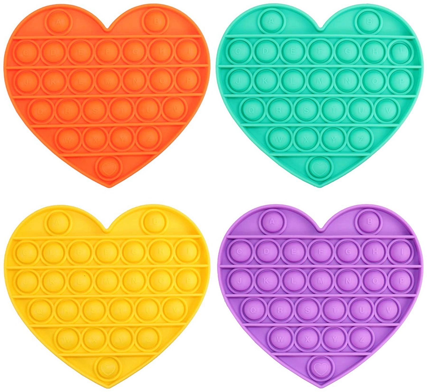 Heart Shape Push Pop Bubble Fidget Toy 5