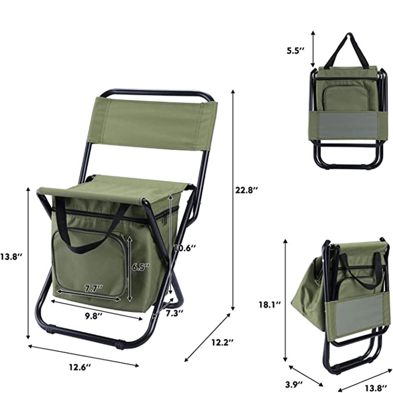 Fishing Cooler Bag Foldable Camping Chairs 6