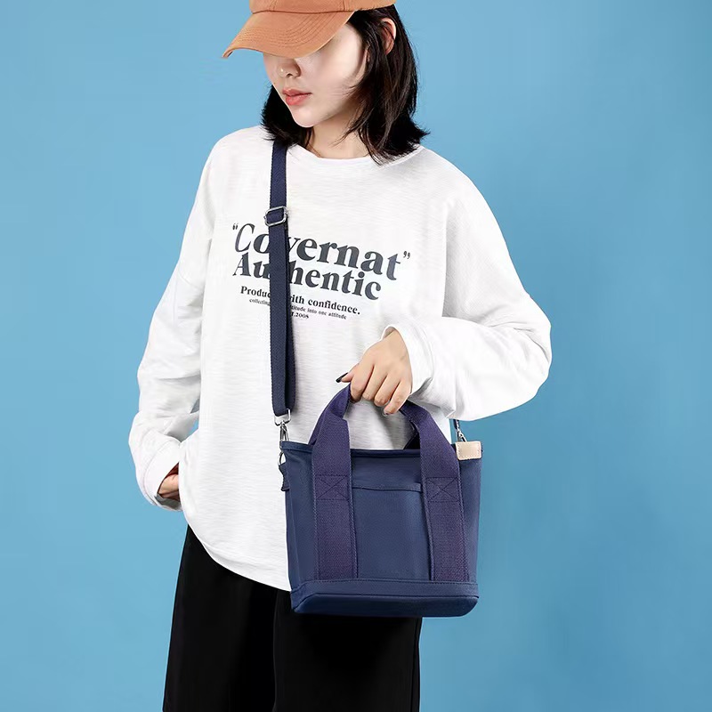Versatile Canvas Tote Bag With Shoulder Strap For Teenager & College 16
