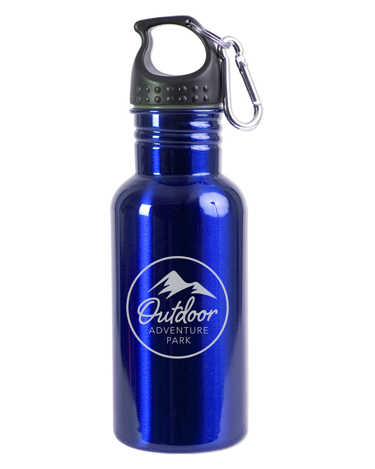 17 oz Stainless Steel Adventure Water Bottle With Carabiner 2