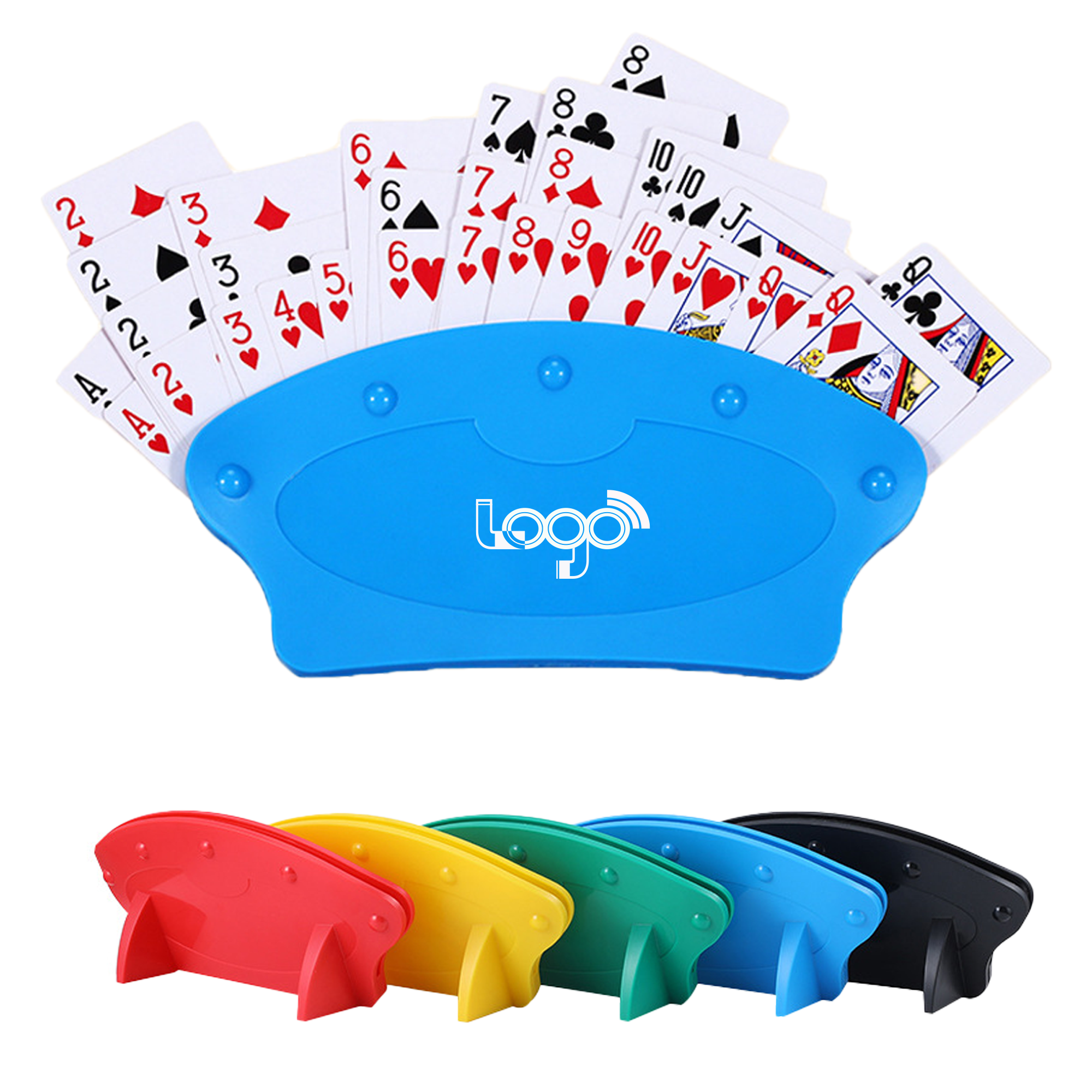 Multi-Colored Playing Card Holder in Fan Shape 2