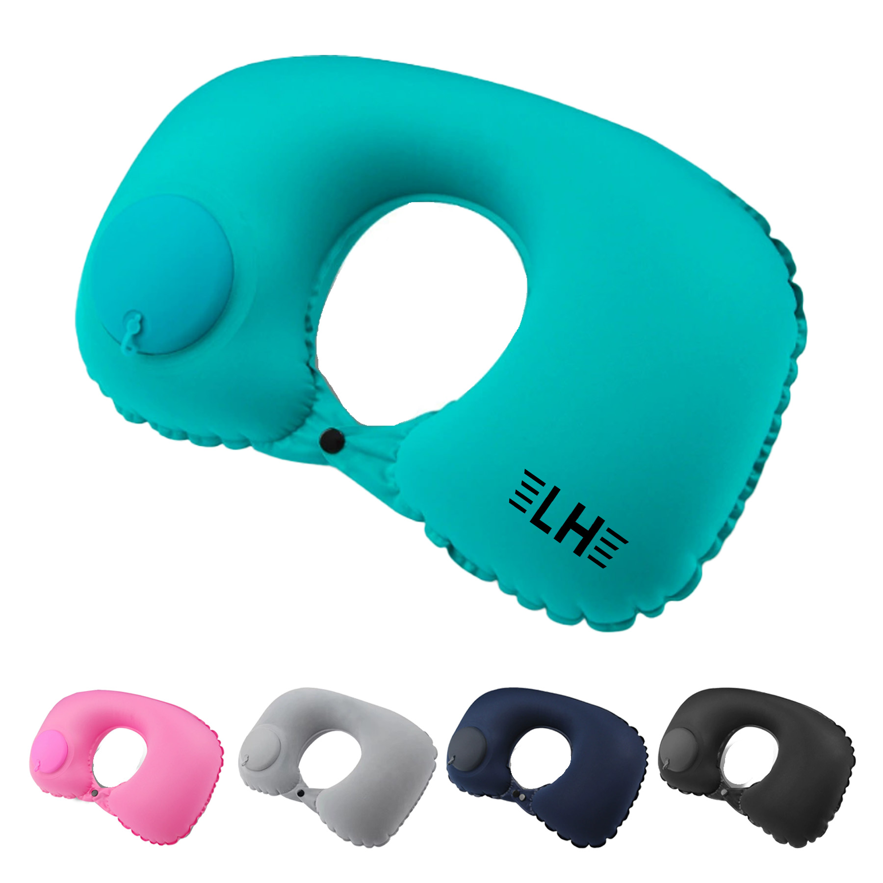 U-shaped Multifunctional Plush Inflatable Neck Pillow 2