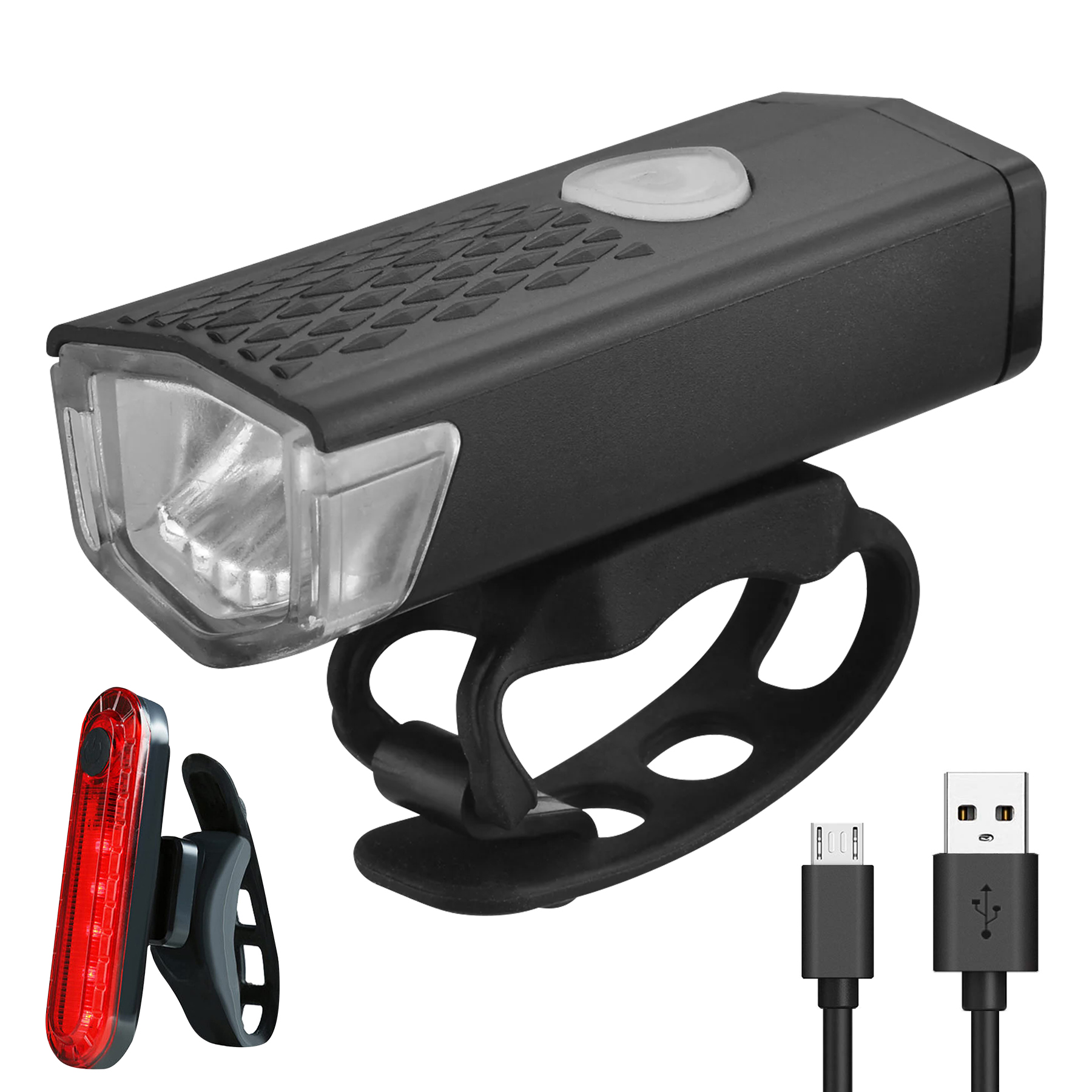 USB-Rechargeable Bike Headlight And Taillight Set 2