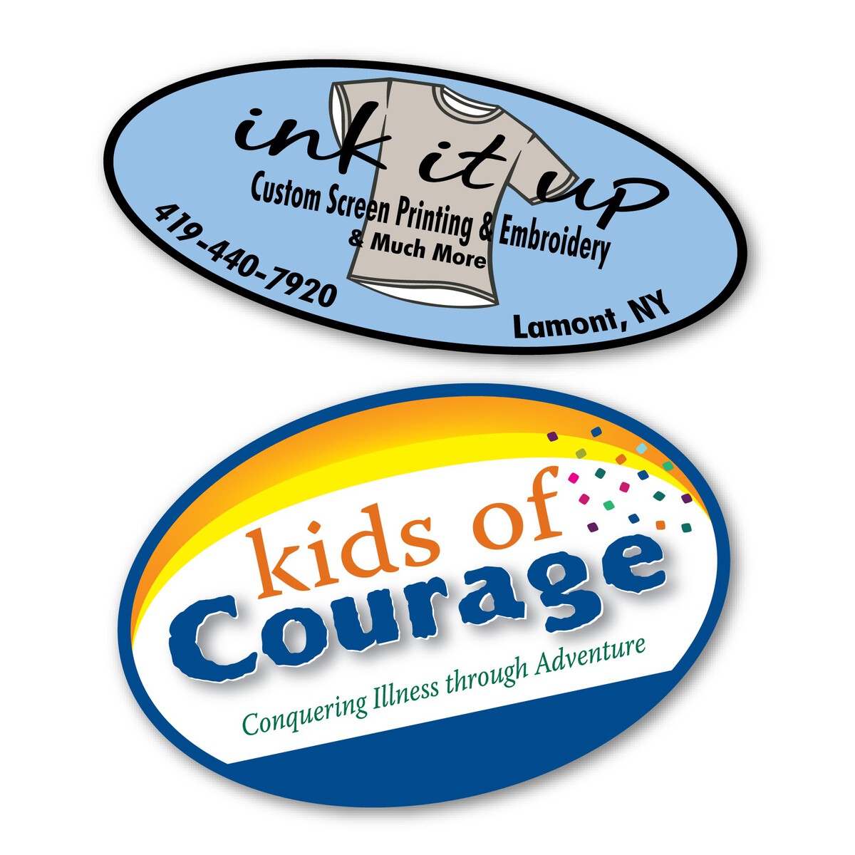 Repositionable Indoor/Outdoor Oval Decal - 4" x 6"