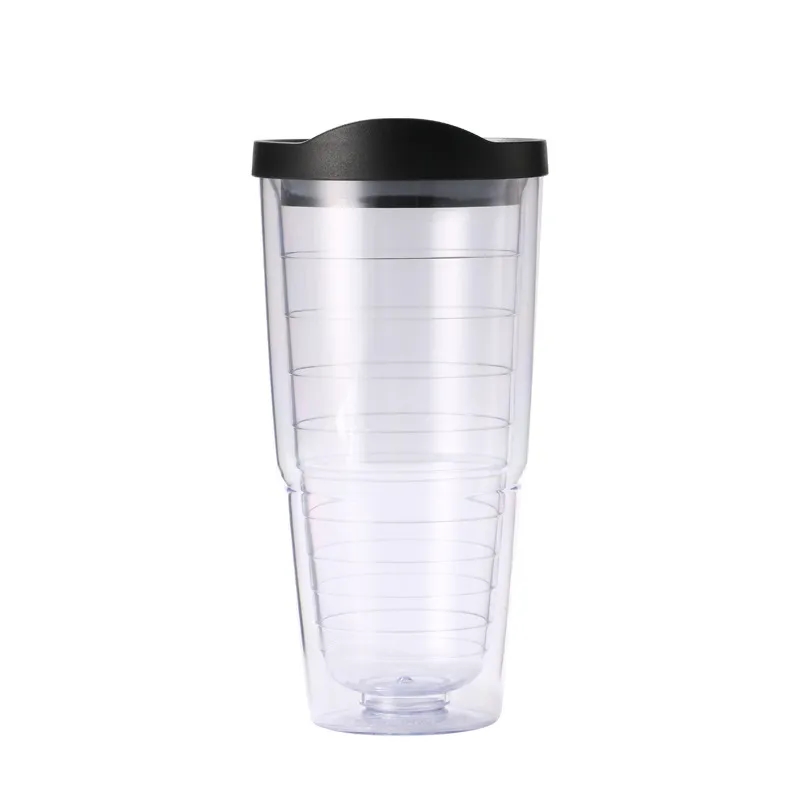 24Oz Double Wall Solid Clear Orbit Acrylic Tumbler 3