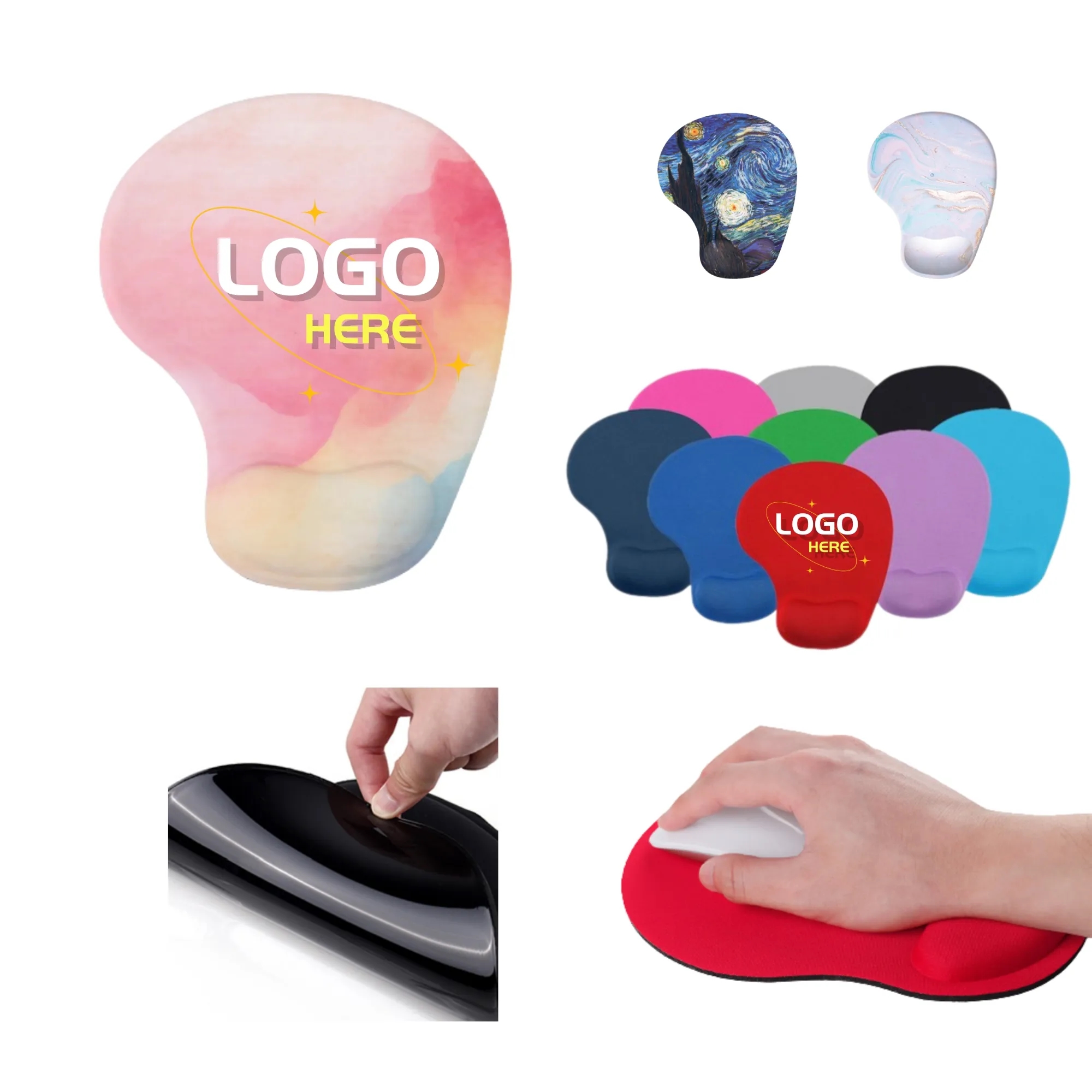 Full Color Silicone Mouse Pad Wrist Rest MOQ50 3