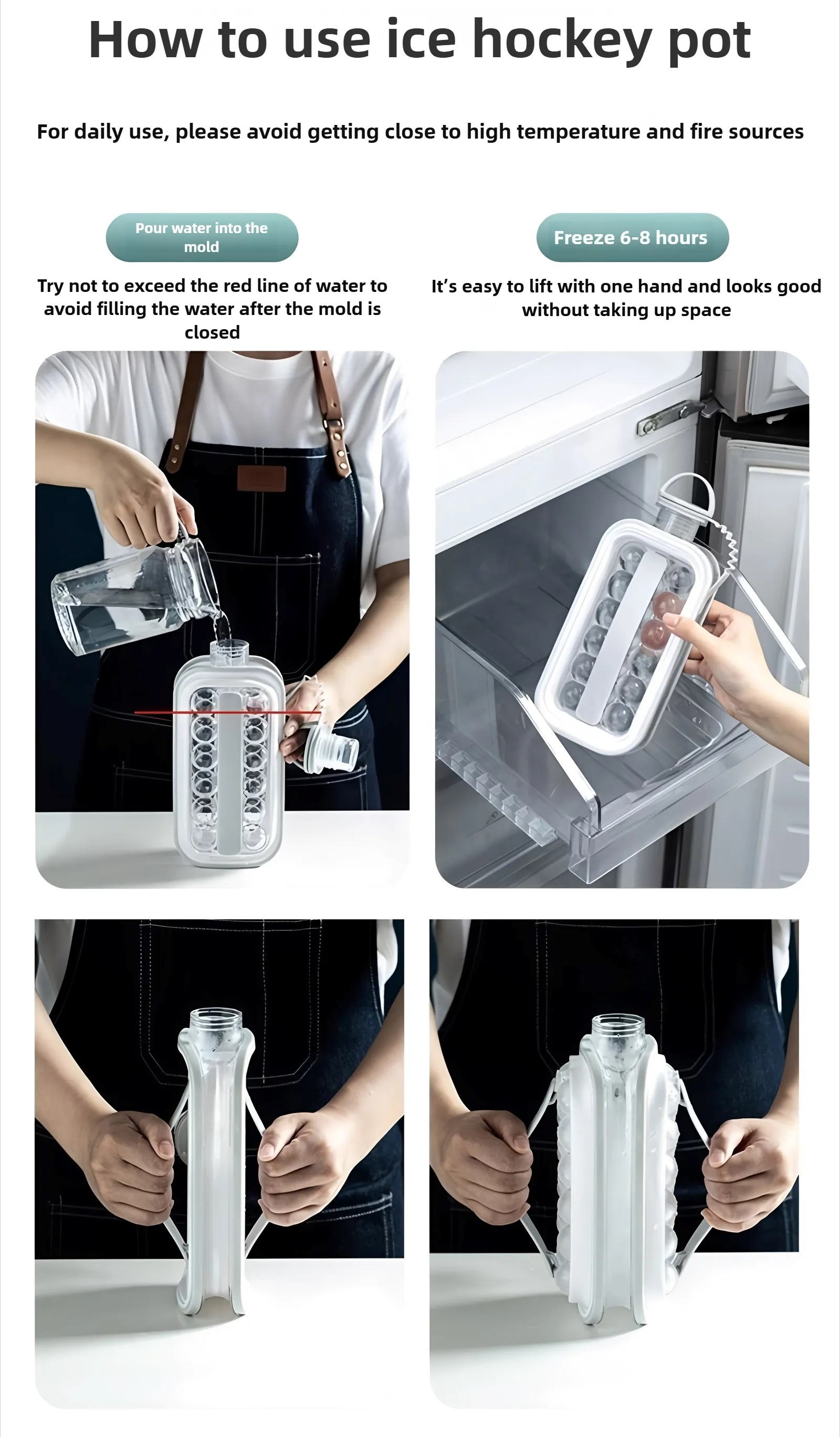 2 in 1 Ice Ball Maker Tray with 17 Spheres 2