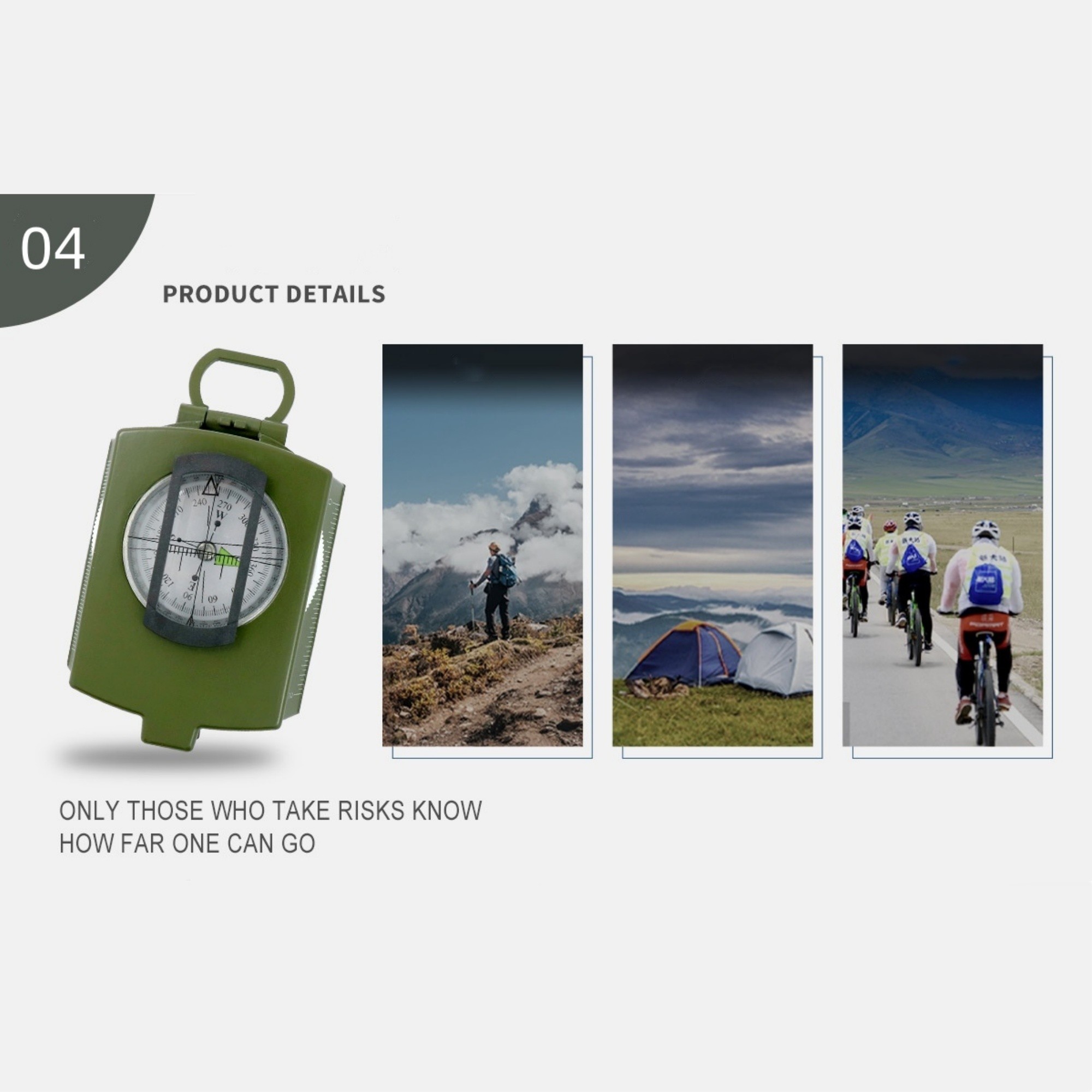 Military Grade Hiking Survival Compass 3