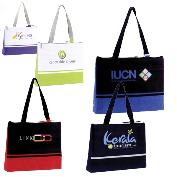 Slender Color Block Convention Tote Bag 1