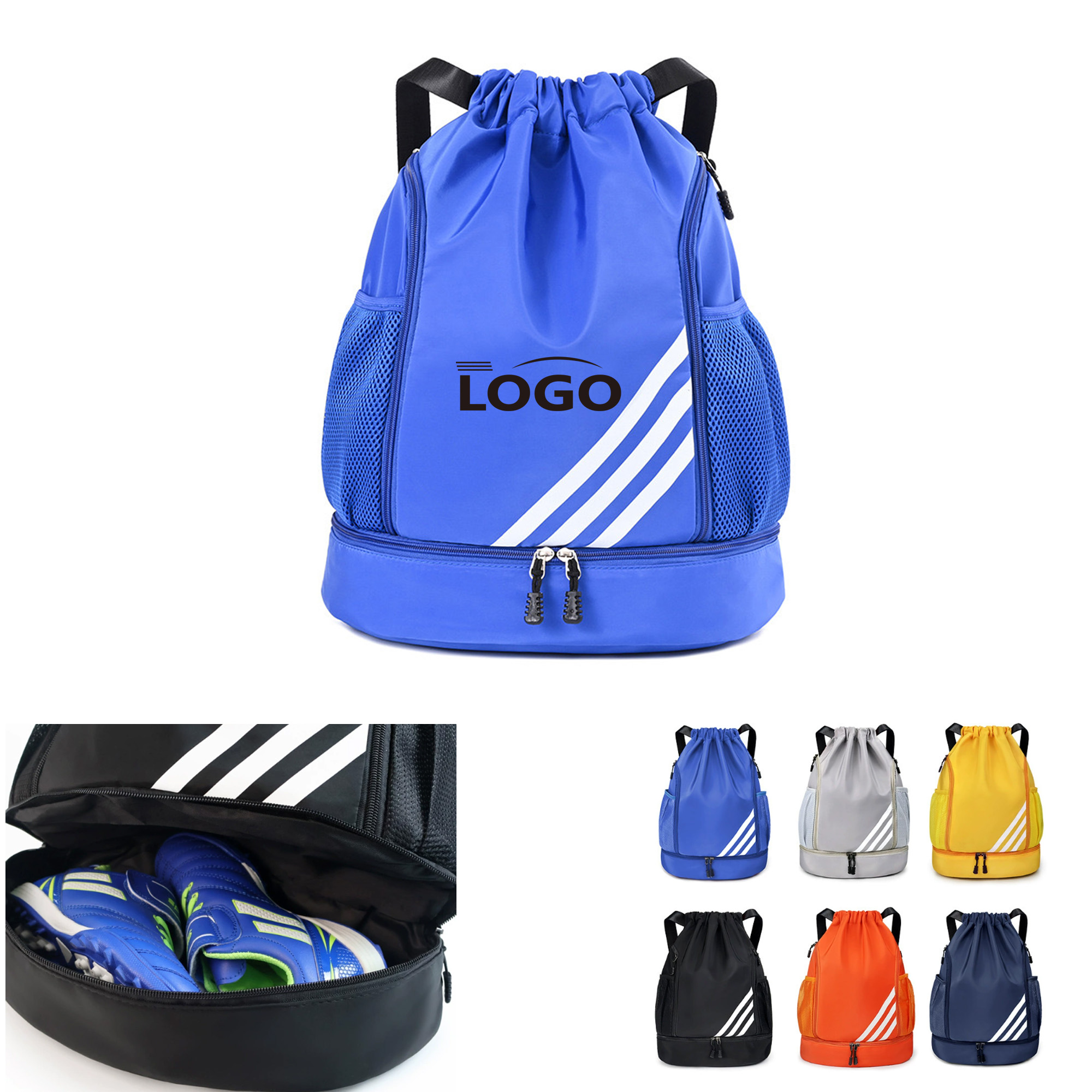 MOQ 10PCS Sport Gym Drawstring Backpack 2