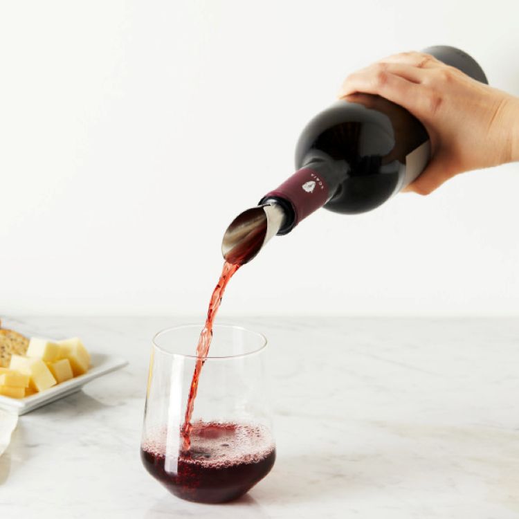 True® Duo Bottle Stopper And Pour Spout in Black 3