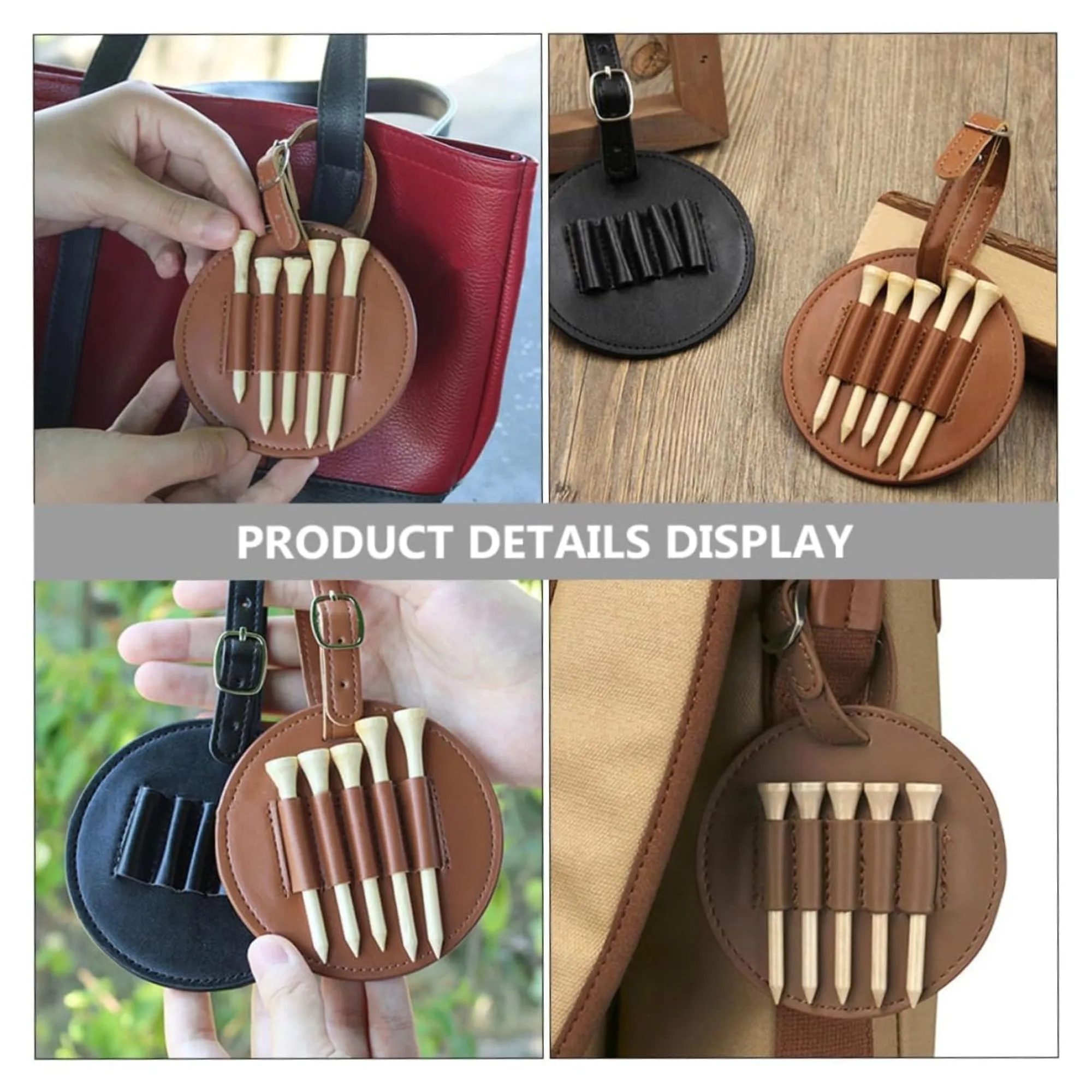 PU Golf Stud Organizer Keychain 4