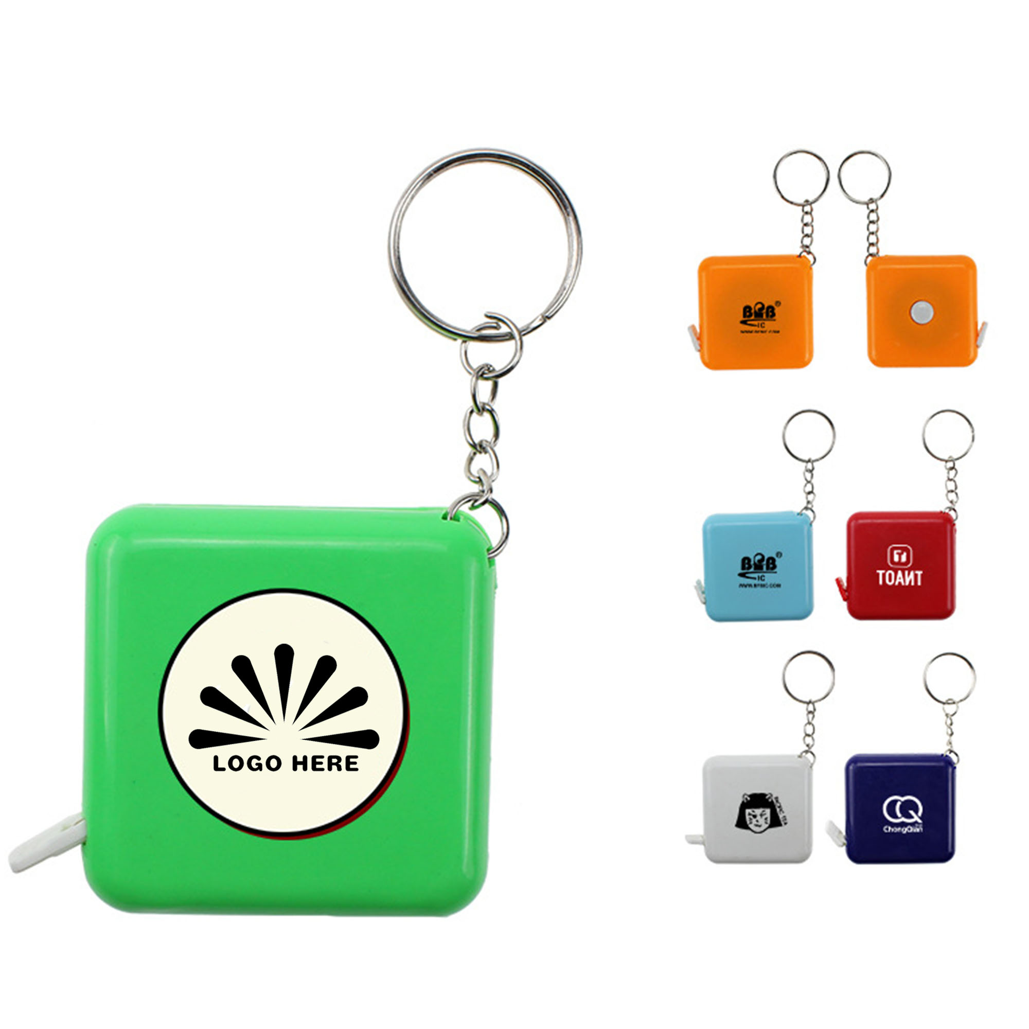 Square Tape Measure Keychain 1