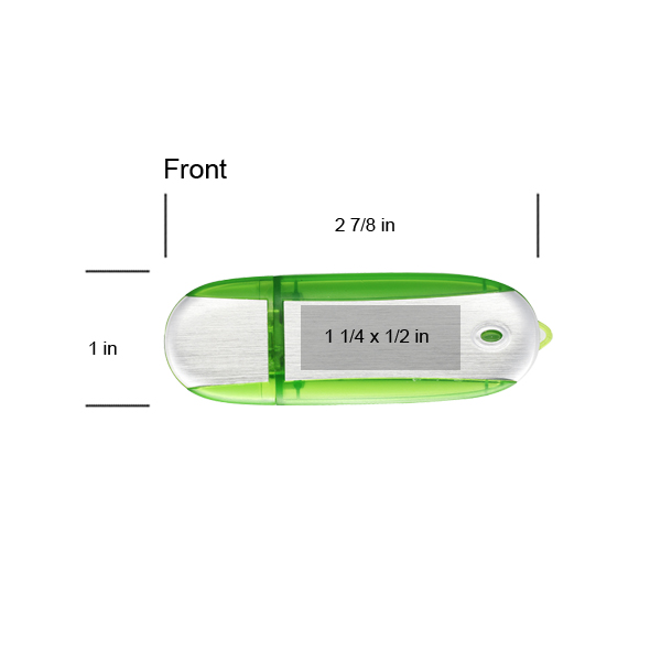 Lemont Brushed Aluminum Oval USB Simports
