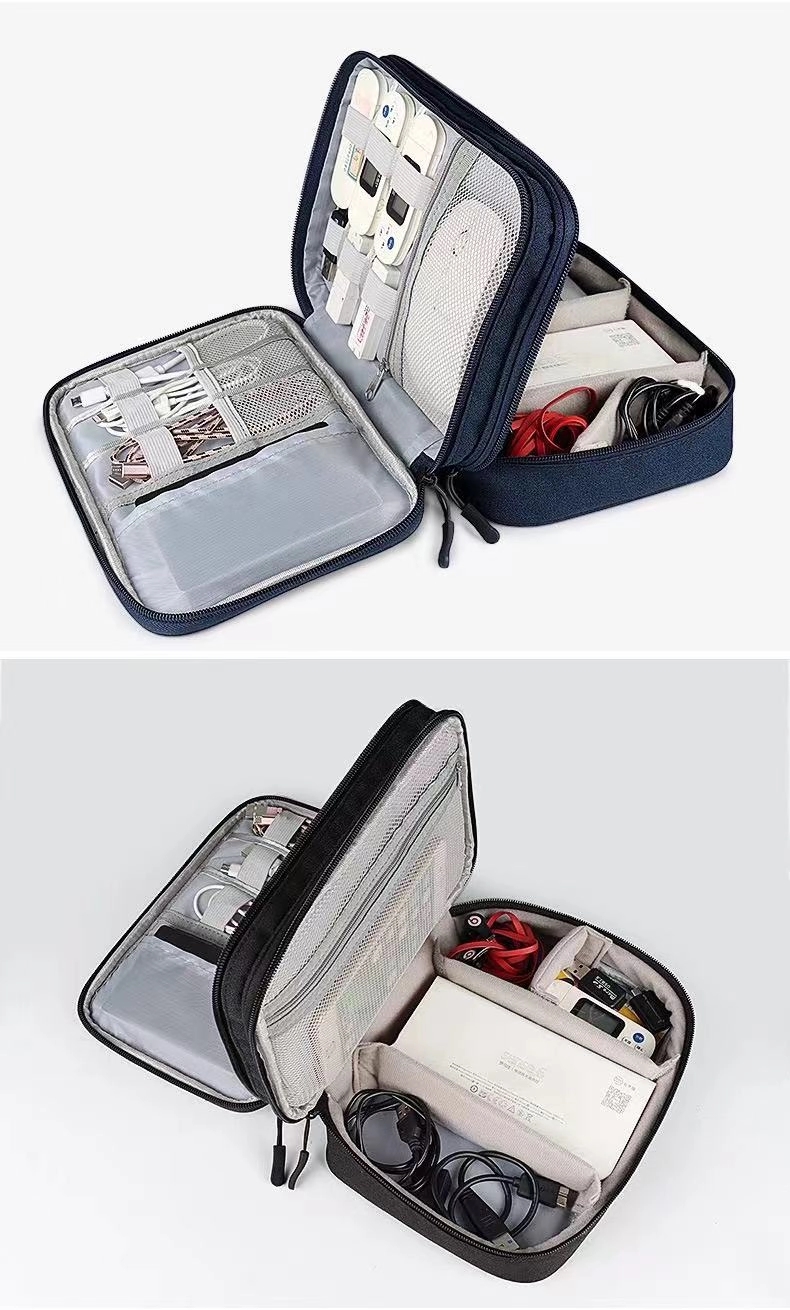 Dual Layers Travel Gear/ / Tech Accessories Organizer Bag 5
