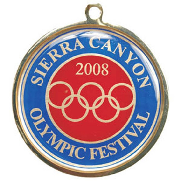 Express Vibraprint™ Brass Insert Medal in Gold (1-1/2")