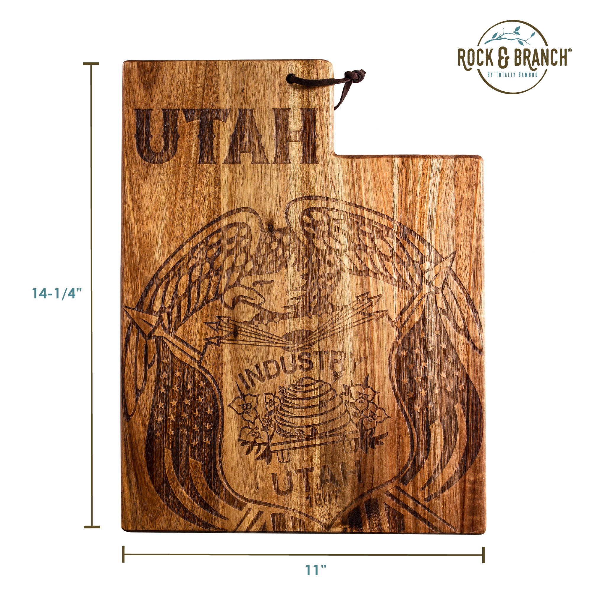 Rock & Branch® Origins Series Utah State Shaped Cutting and Serving Board 8