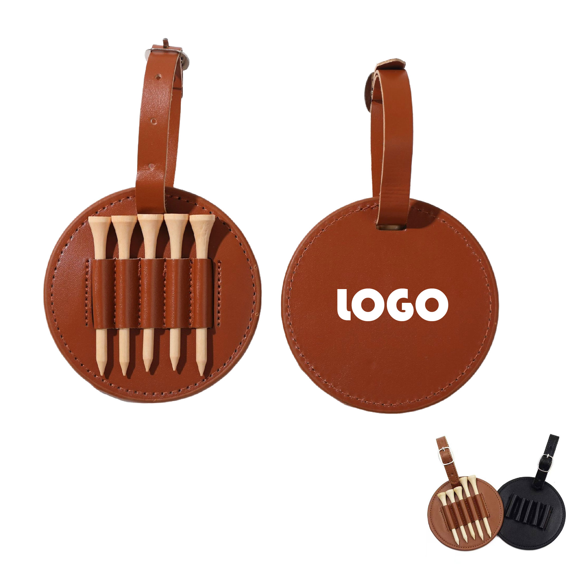 PU Leather Golf Tee Holder 1